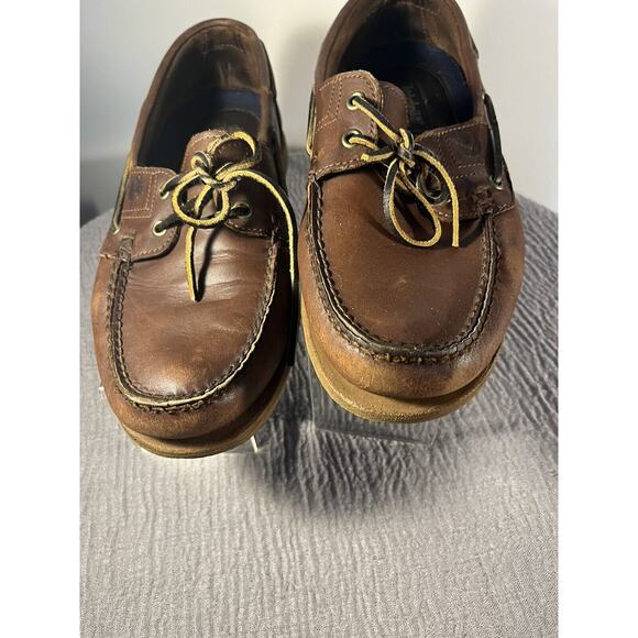 Timberland Brown Leather Loafers Size 10.5M Made in Dominican Republic main image 8